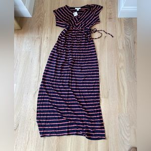 Motherhood Maternity Striped Maxi Dress. NWT!